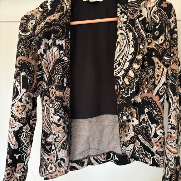 Coldwater Creek Black and White Patterned Jacket - Picture 2 of 6